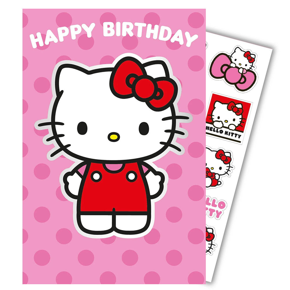 Hello Kitty Birthday Card With Stickers