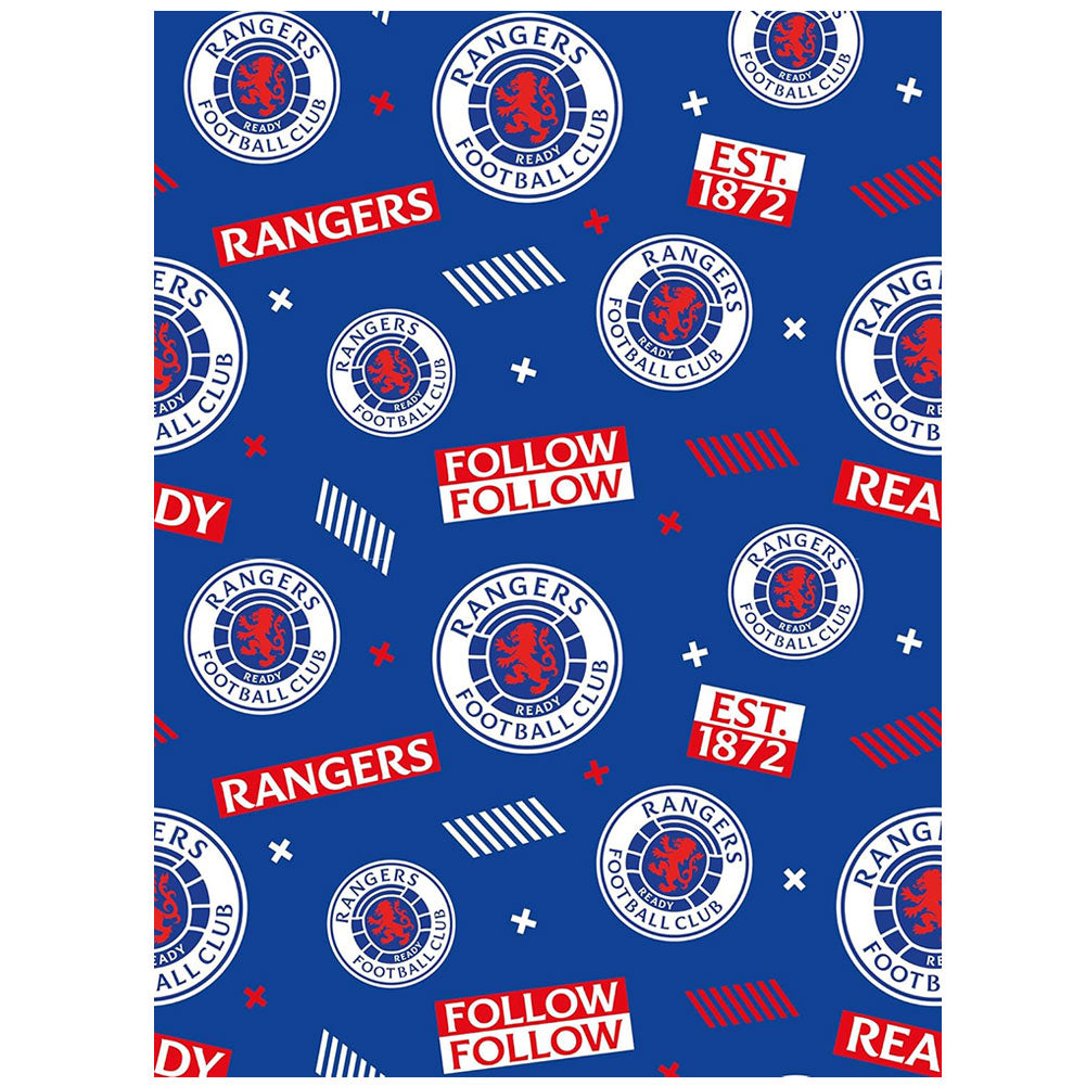 Rangers FC Text Gift Wrap