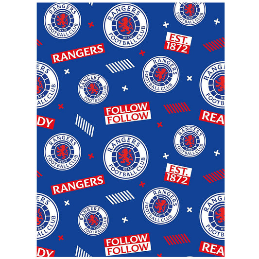 Rangers FC Text Gift Wrap