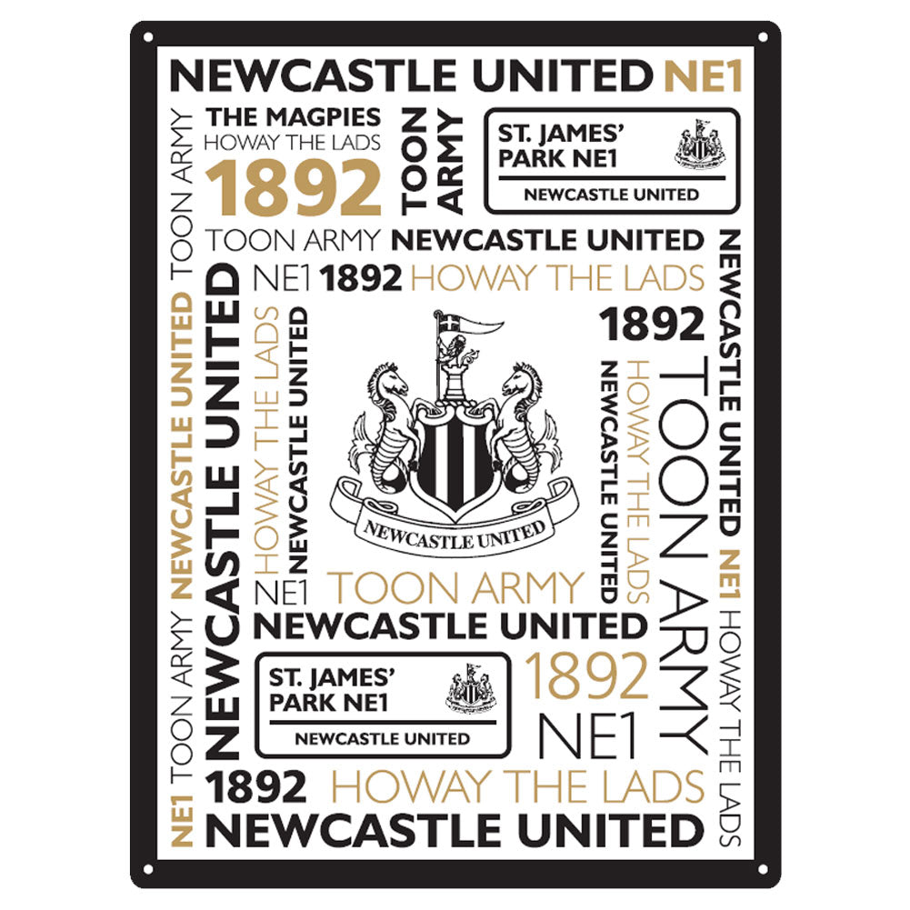 Newcastle United FC Large Montage Sign