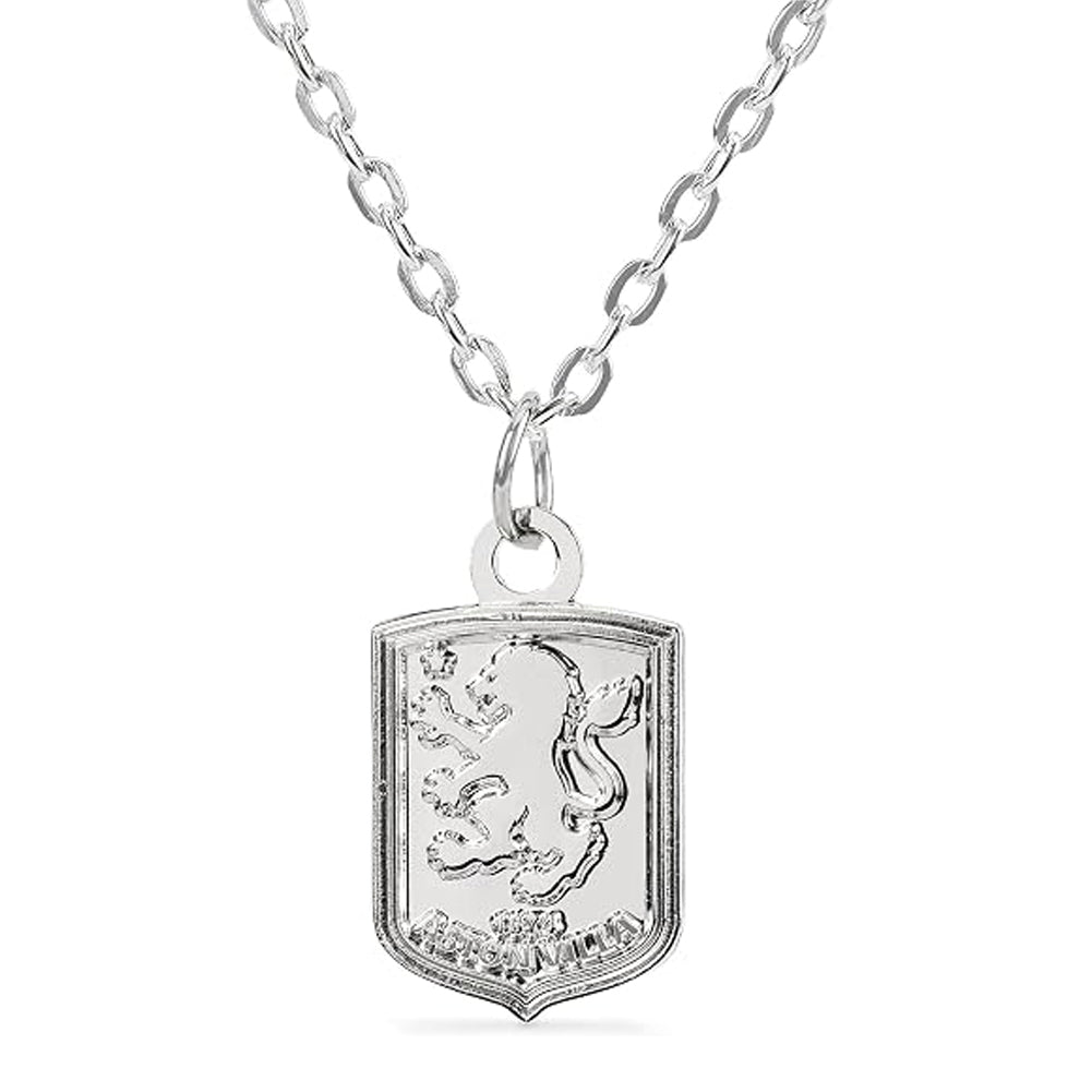 Aston Villa FC Silver Plated Boxed Crest Pendant