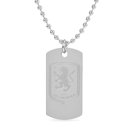Aston Villa FC Engraved Dog Tag & Chain