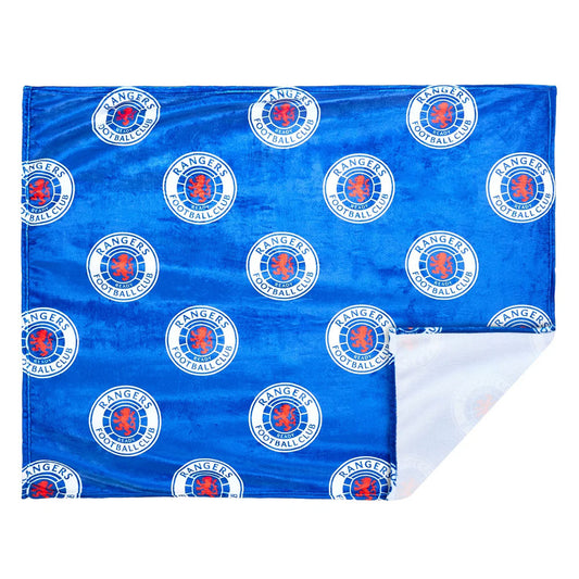 Rangers FC Multi Crest Fleece Blanket