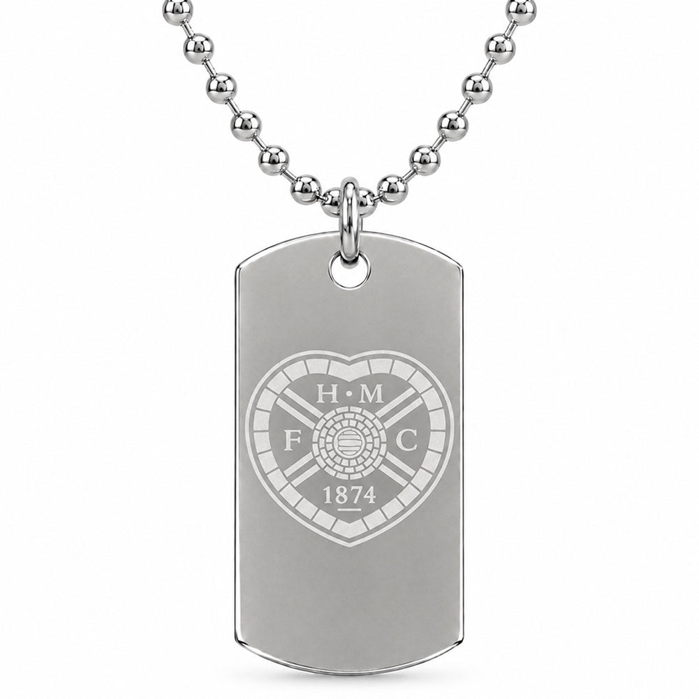 Hearts FC Engraved Dog Tag & Chain