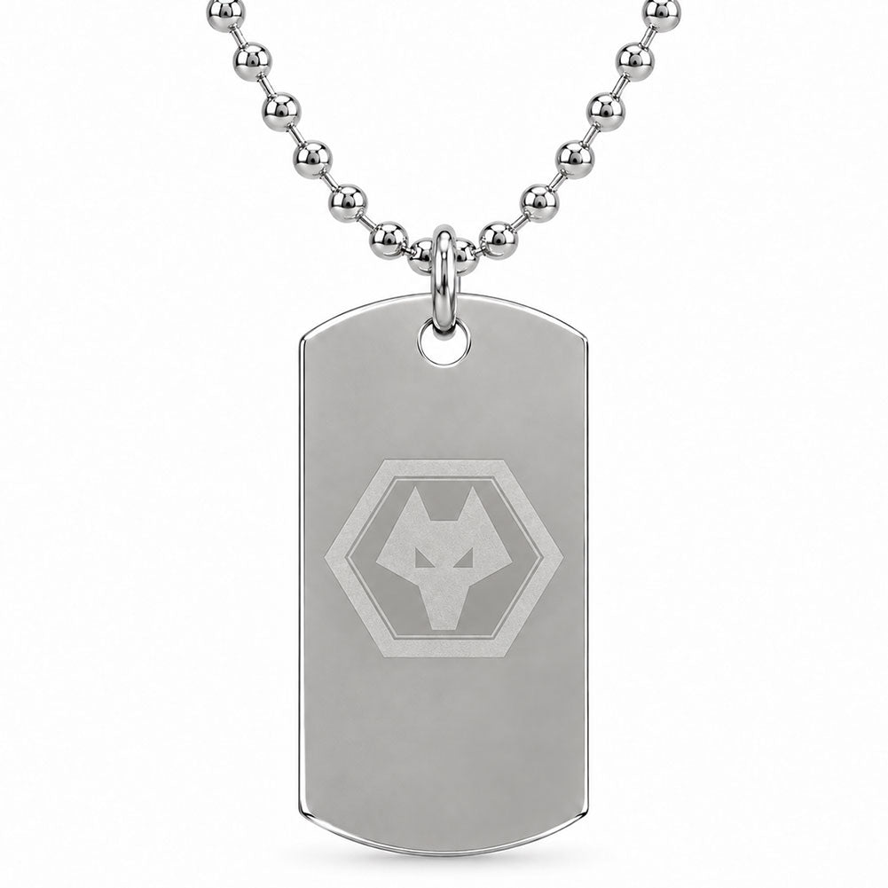 Wolverhampton Wanderers FC Engraved Dog Tag & Chain