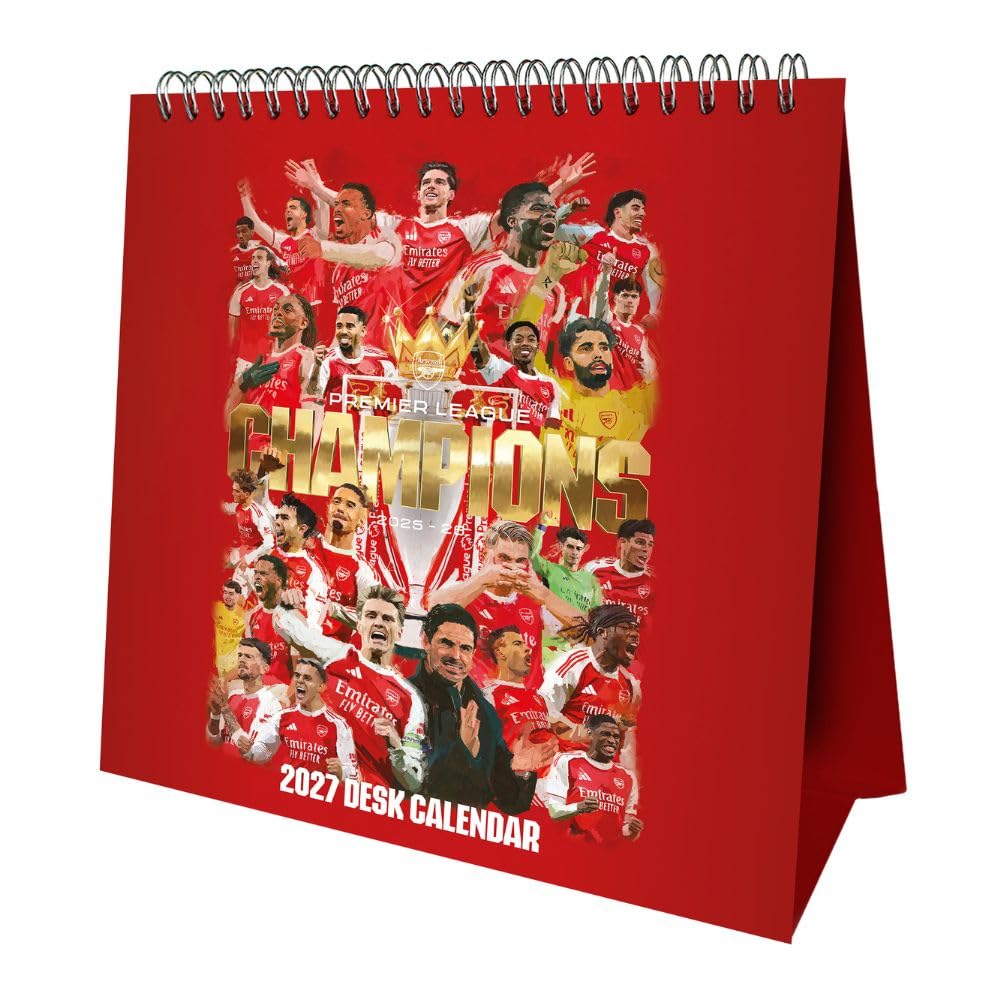 Arsenal FC Desktop Calendar 2027