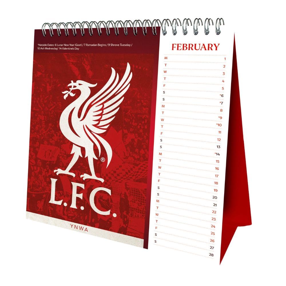Liverpool FC Desktop Calendar 2027