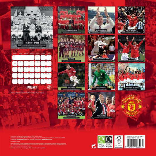 Manchester United FC Legends Square Calendar 2027