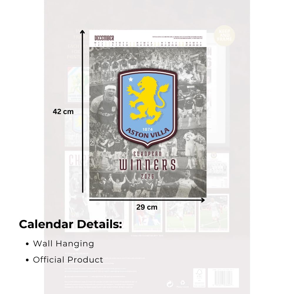 Aston Villa FC Deluxe Calendar 2027