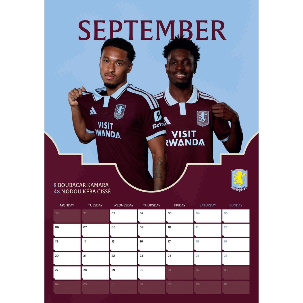 Aston Villa FC A3 Calendar 2027