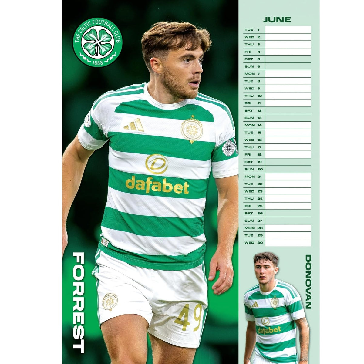 Celtic FC A3 Calendar 2027