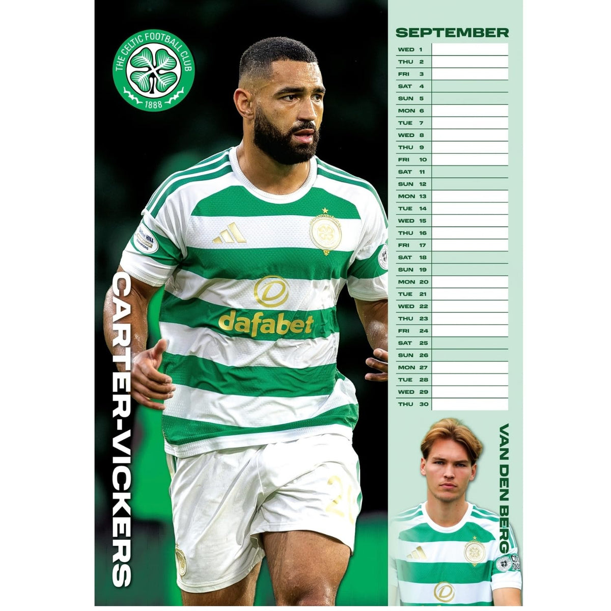 Celtic FC A3 Calendar 2027