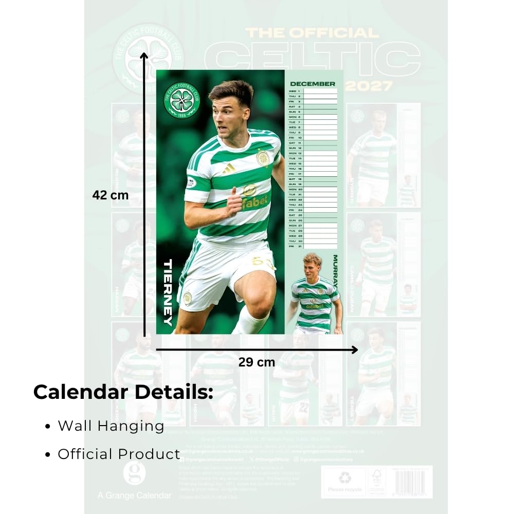 Celtic FC A3 Calendar 2027