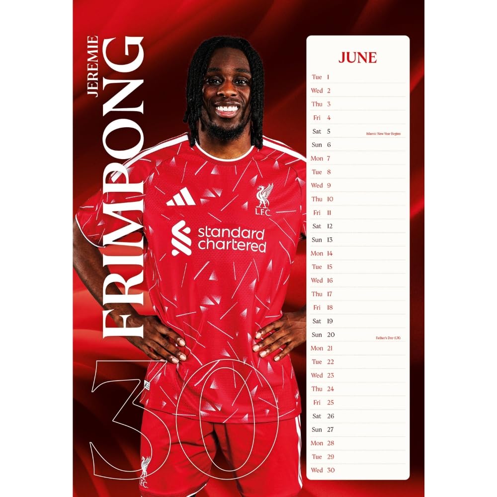 Liverpool FC A3 Calendar 2027
