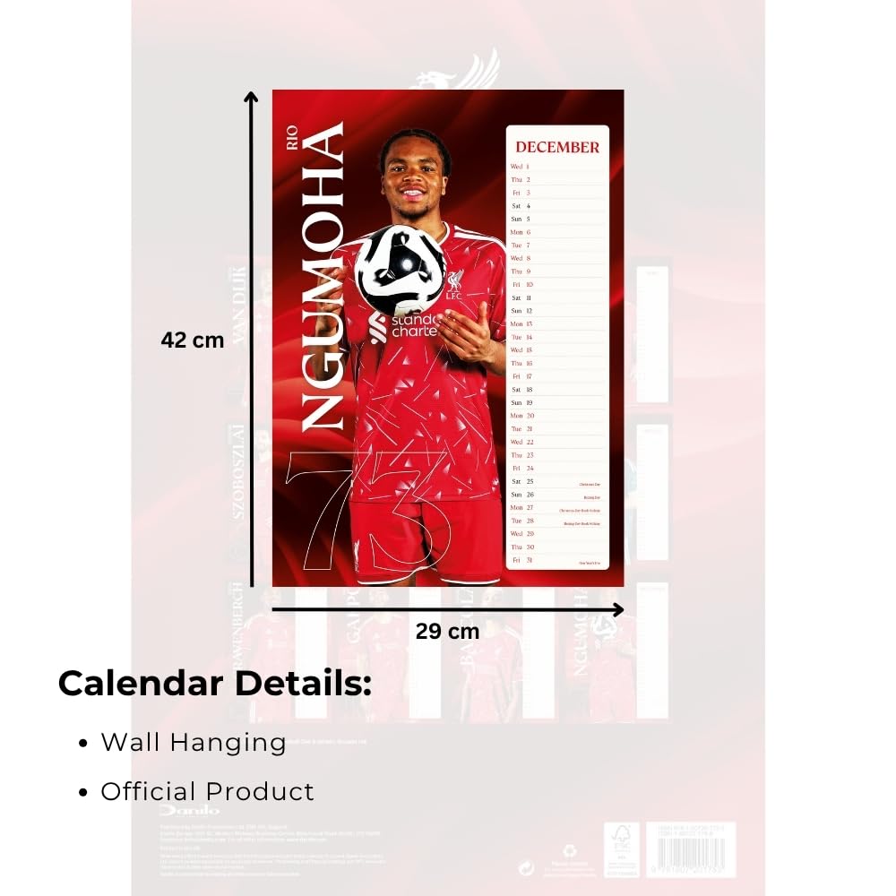 Liverpool FC A3 Calendar 2027