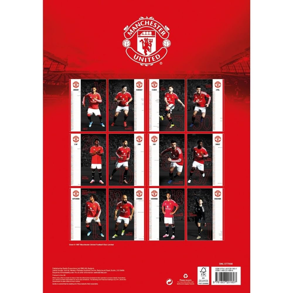 Manchester United FC A3 Calendar 2027