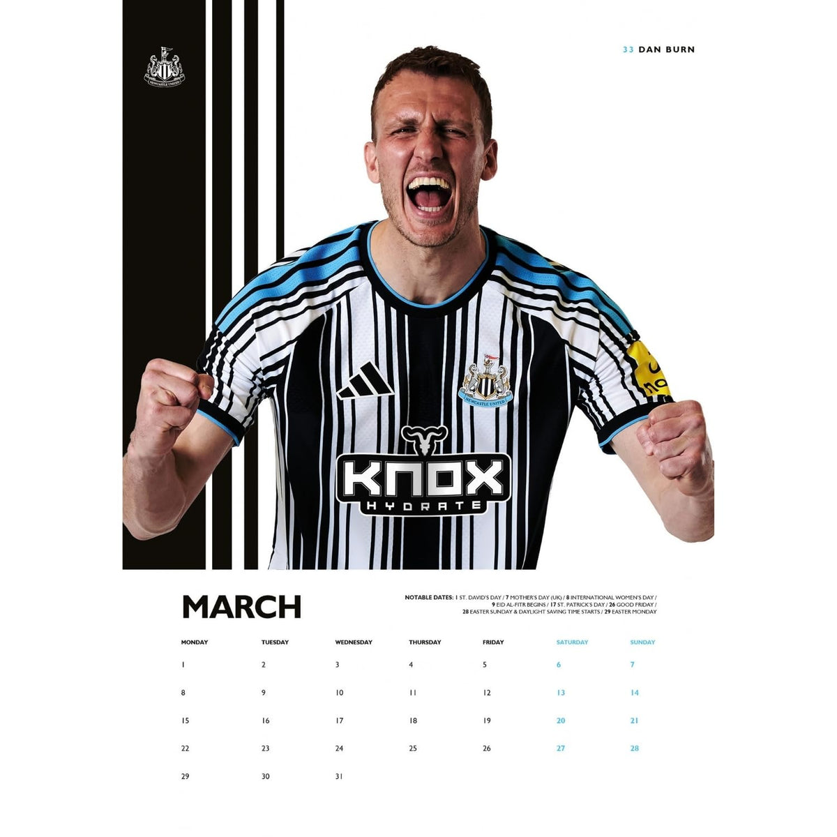 Newcastle United FC A3 Calendar 2027