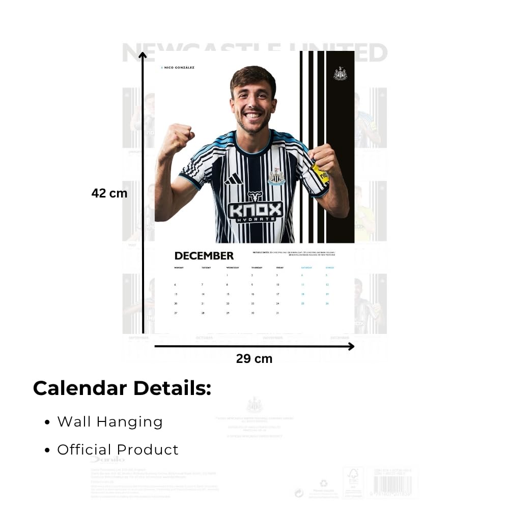 Newcastle United FC A3 Calendar 2027