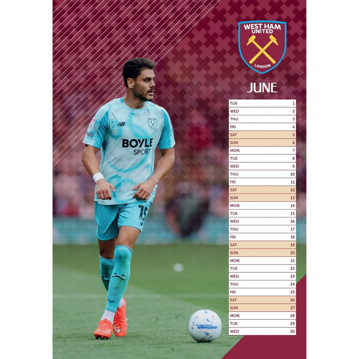 West Ham United FC A3 Calendar 2027
