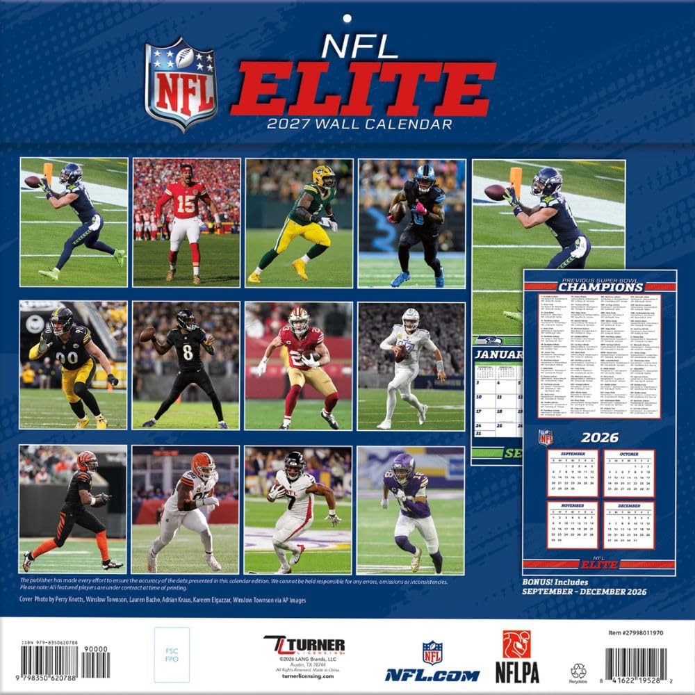 NFL Square Calendar 2027