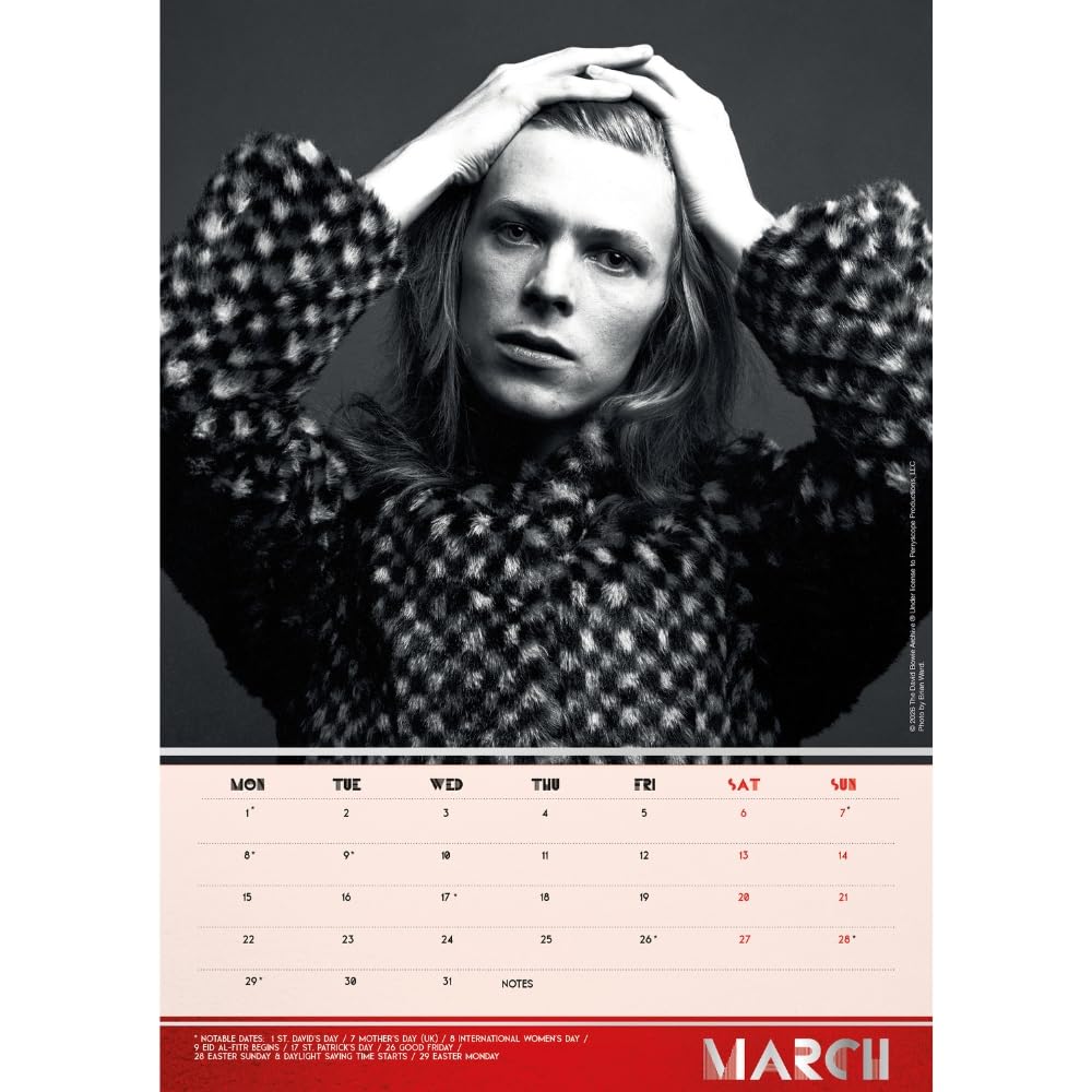 David Bowie A3 Calendar 2027
