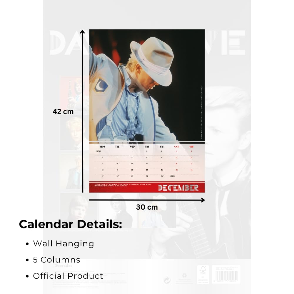 David Bowie A3 Calendar 2027