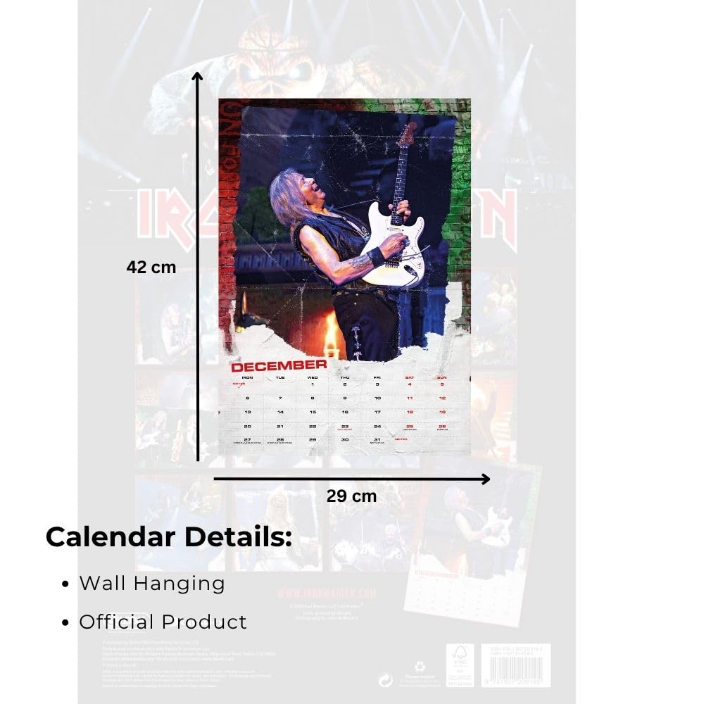 Iron Maiden A3 Calendar 2027