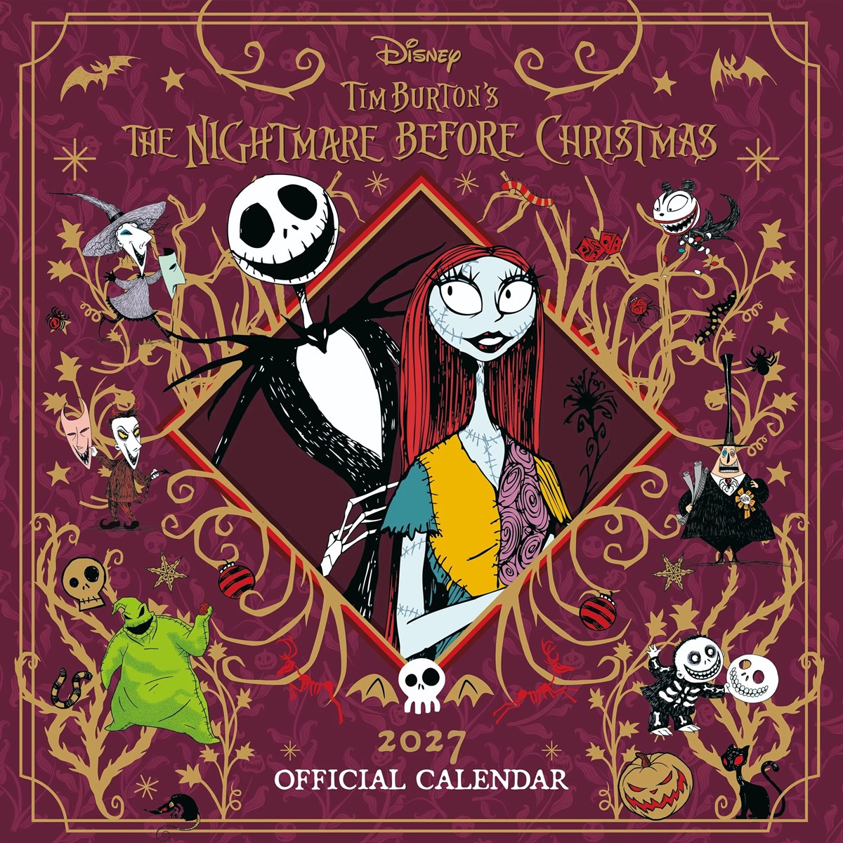 The Nightmare Before Christmas Square Calendar 2027