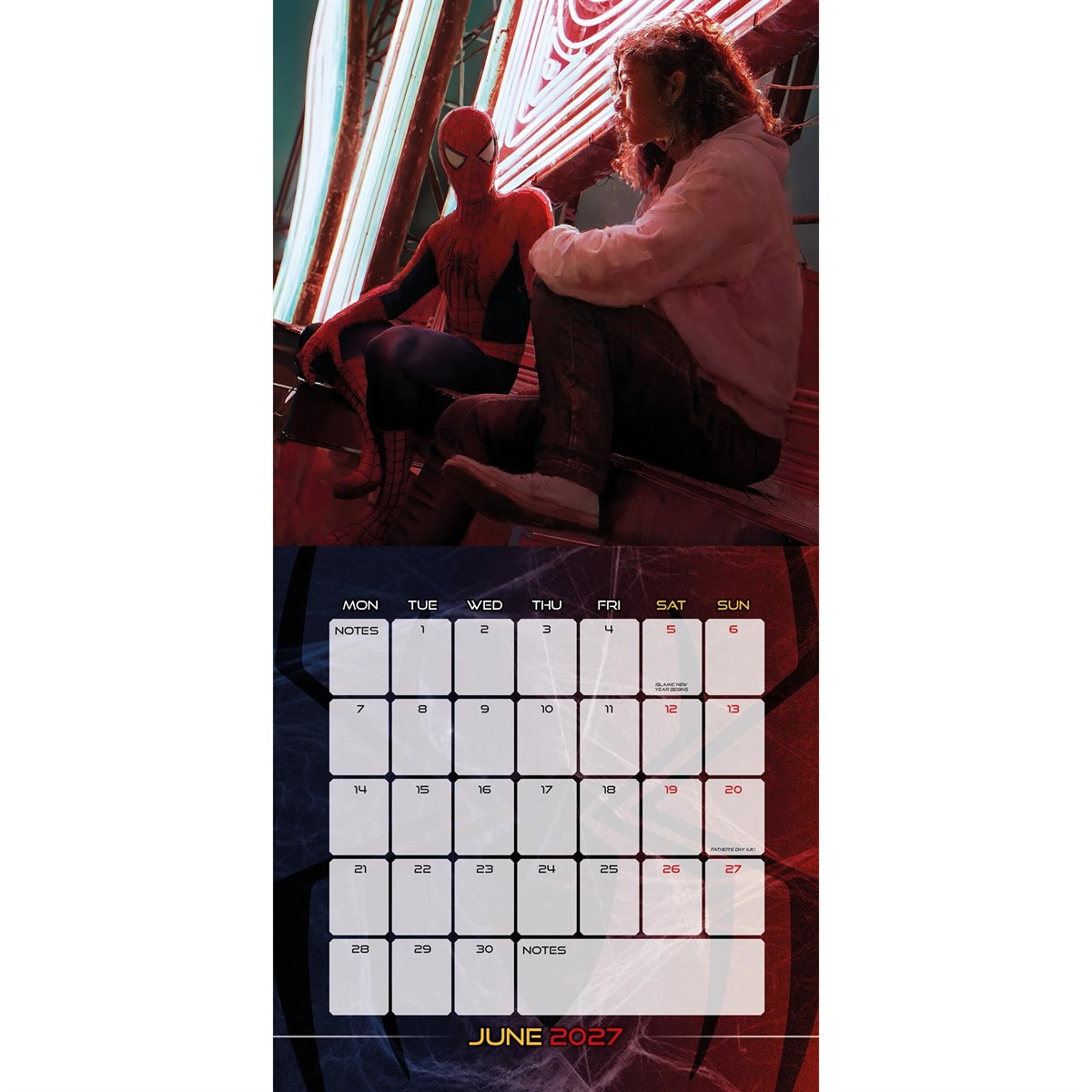 Spider-Man Square Calendar 2027
