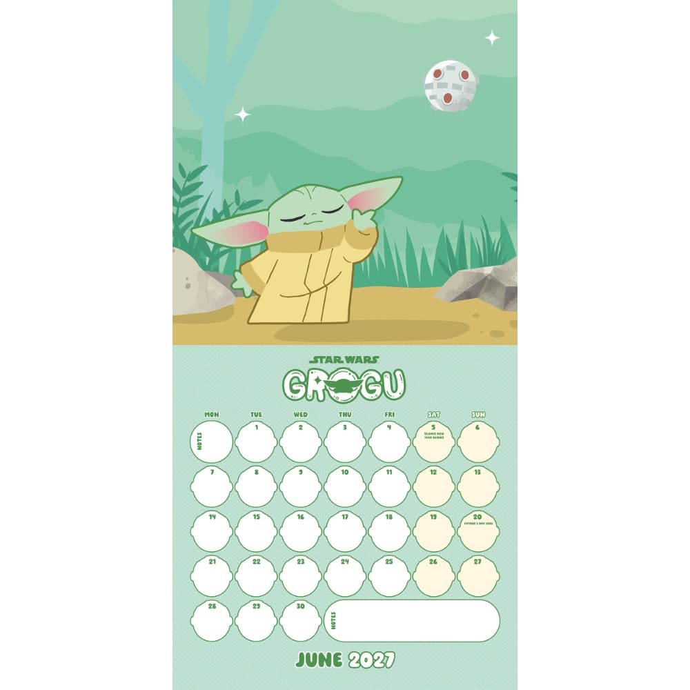 Star Wars: The Mandalorian Grogu Square Calendar 2027