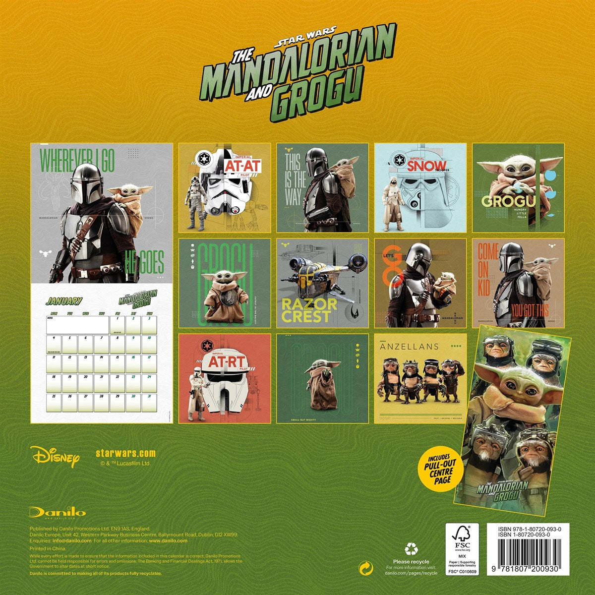 Star Wars: The Mandalorian Movie Square Calendar 2027