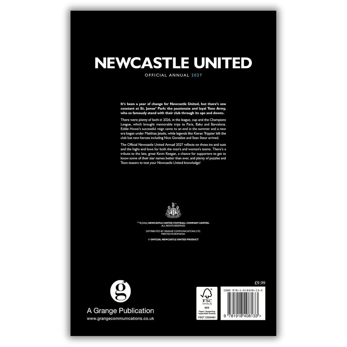 Newcastle United FC Annual 2027