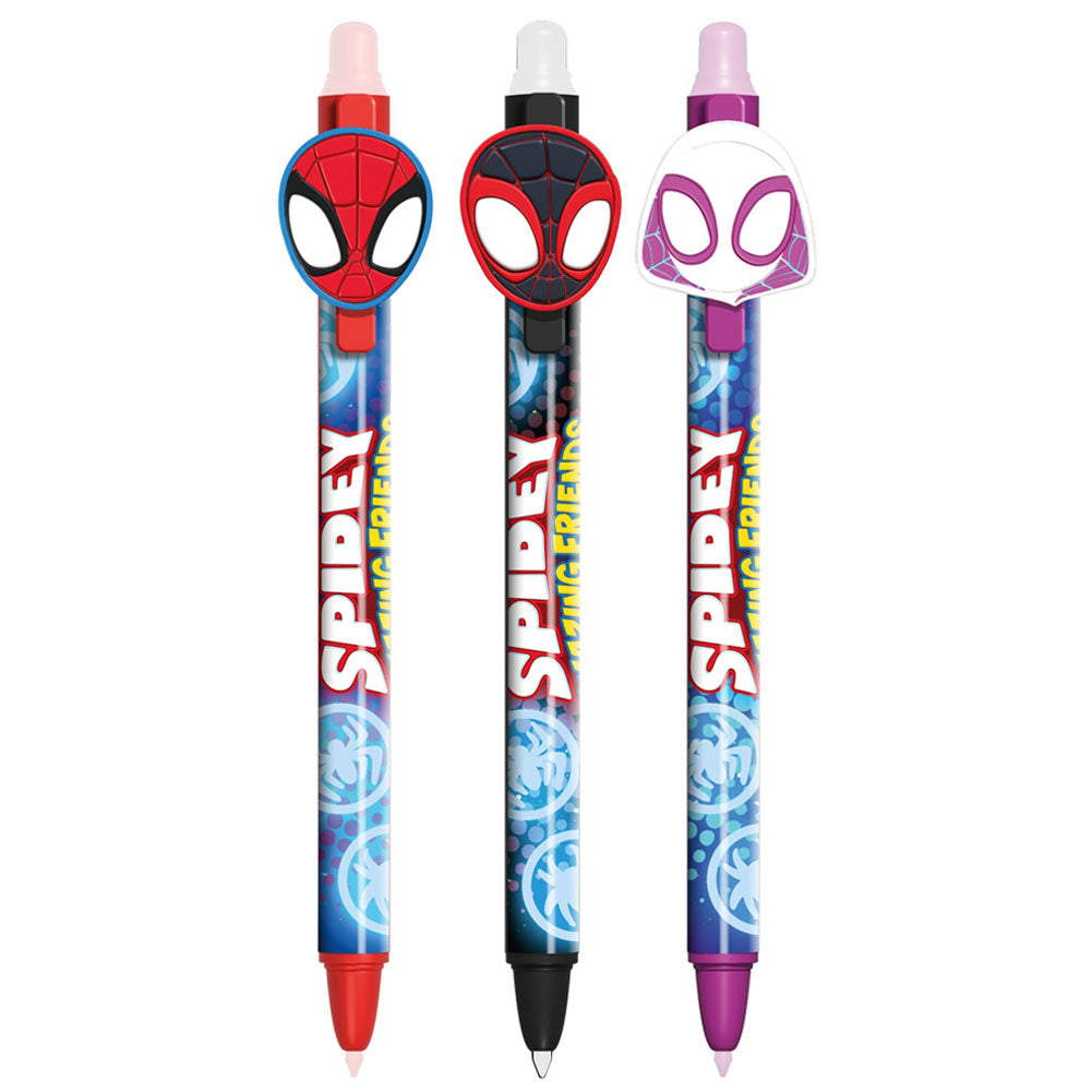 Spidey And His Amazing Friends 3pk Erasable Gel Pen Set